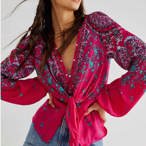 NEW Free People Run Free Tunic - Pink Combo - Size XS - Picture 9 of 13